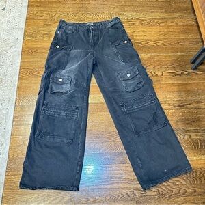 Fashion Nova Black Wide Leg Jeans